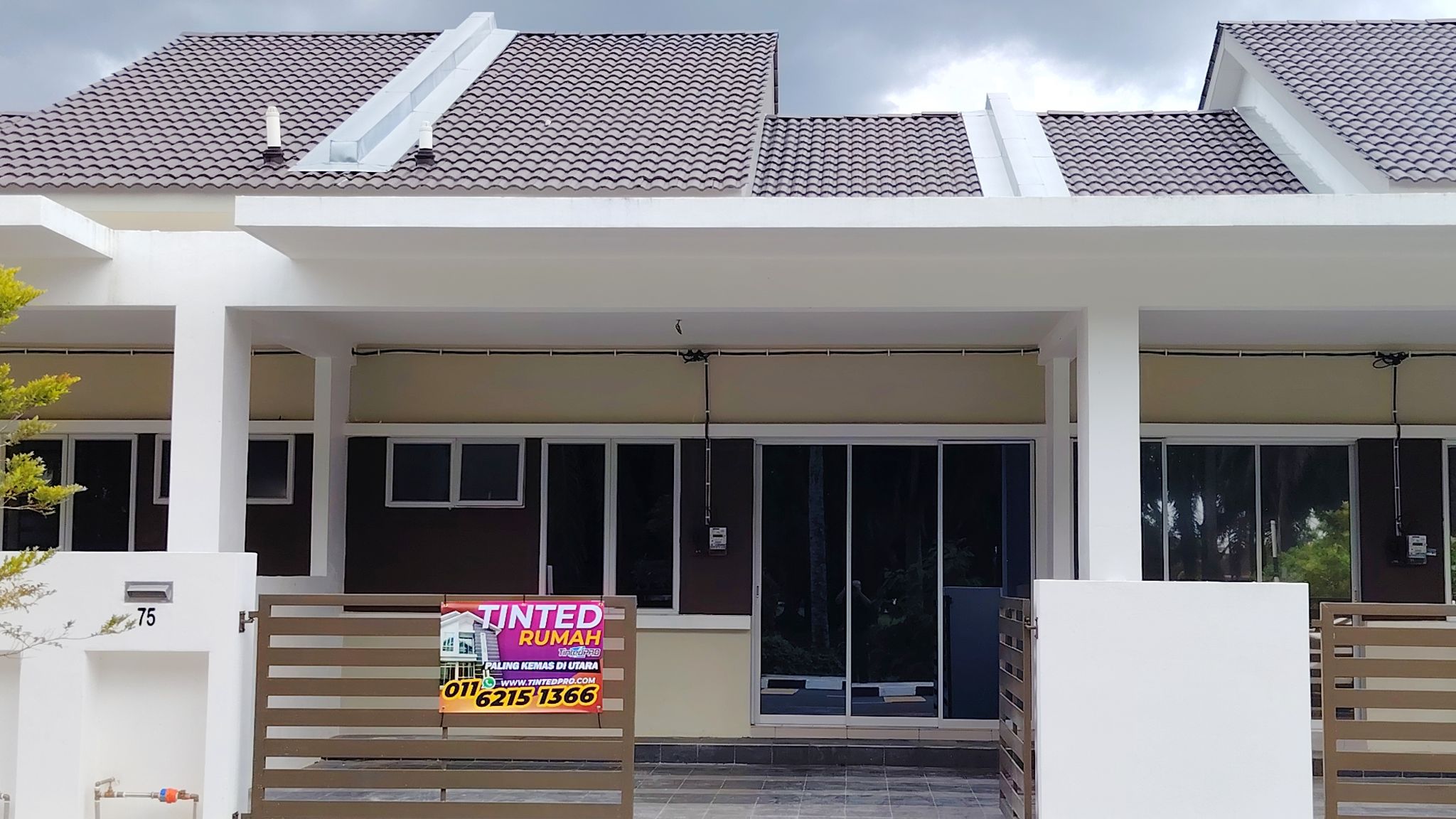 Pemasangan tinted rumah di Taman Damai Setia, Nibong Tebal, Pulau Pinang