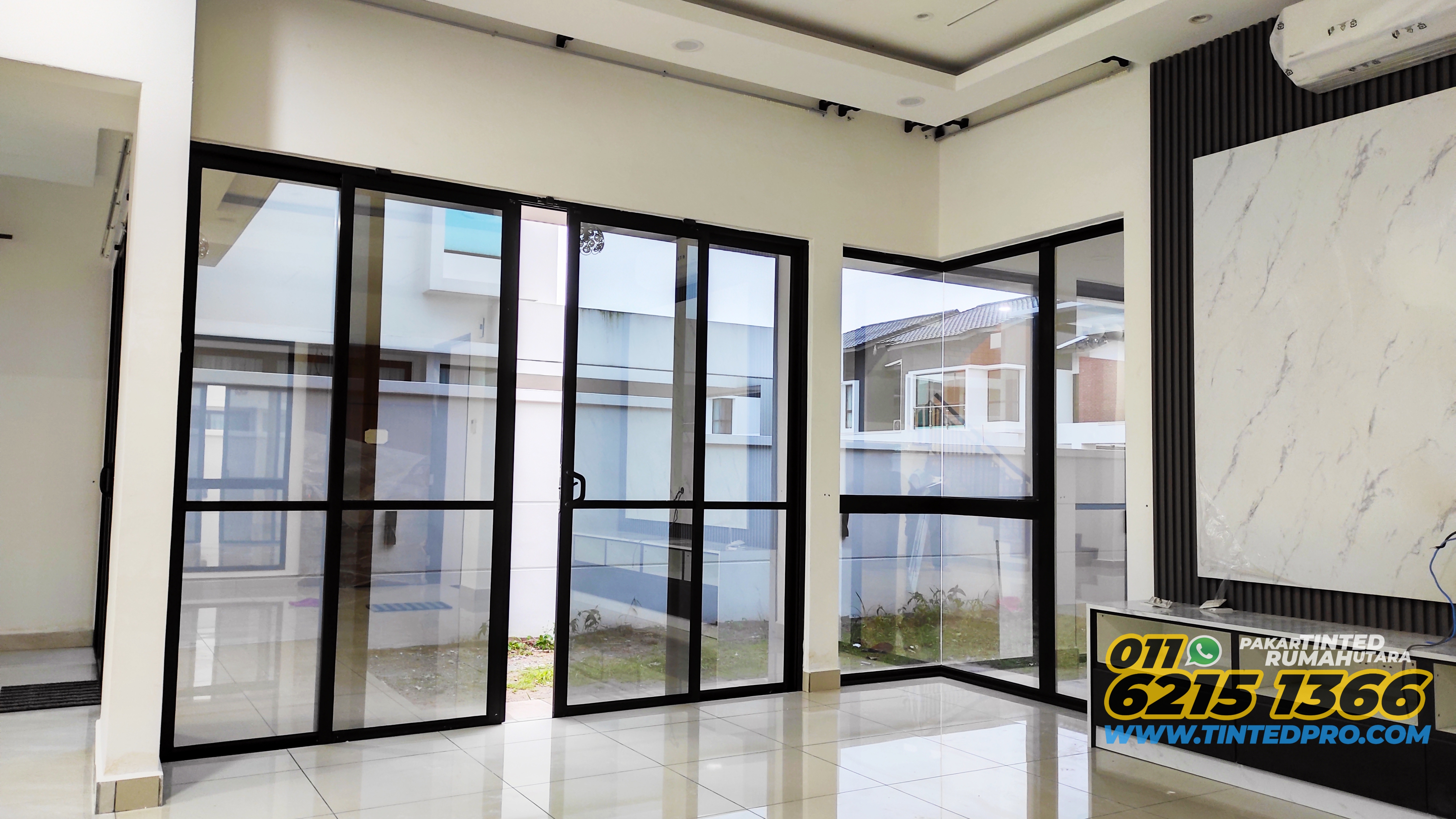 Pemasangan tinted rumah di Eco Residence Bertam, Kepala Batas, Pulau Pinang