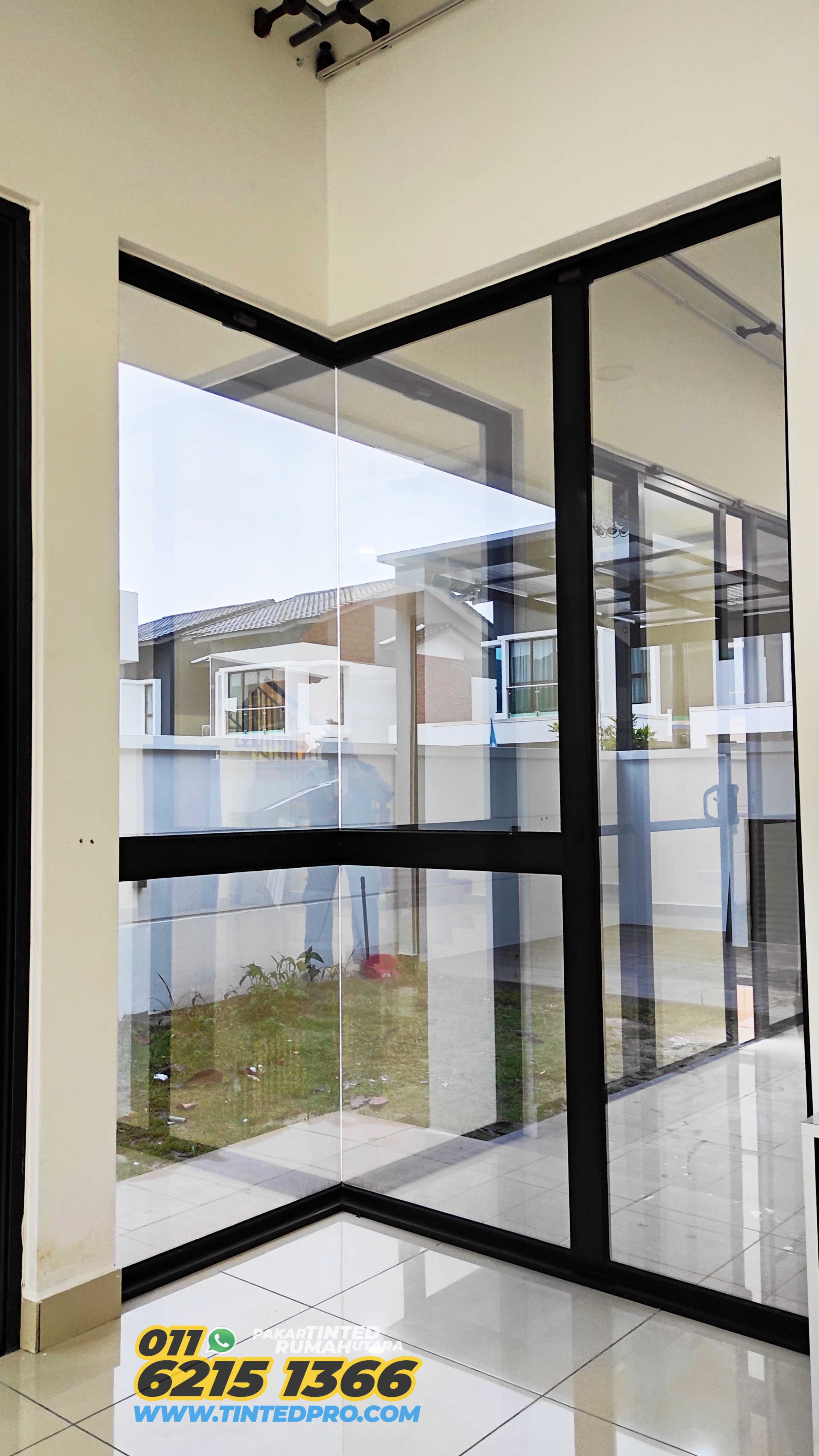 Pemasangan tinted rumah di Eco Residence Bertam, Kepala Batas, Pulau Pinang