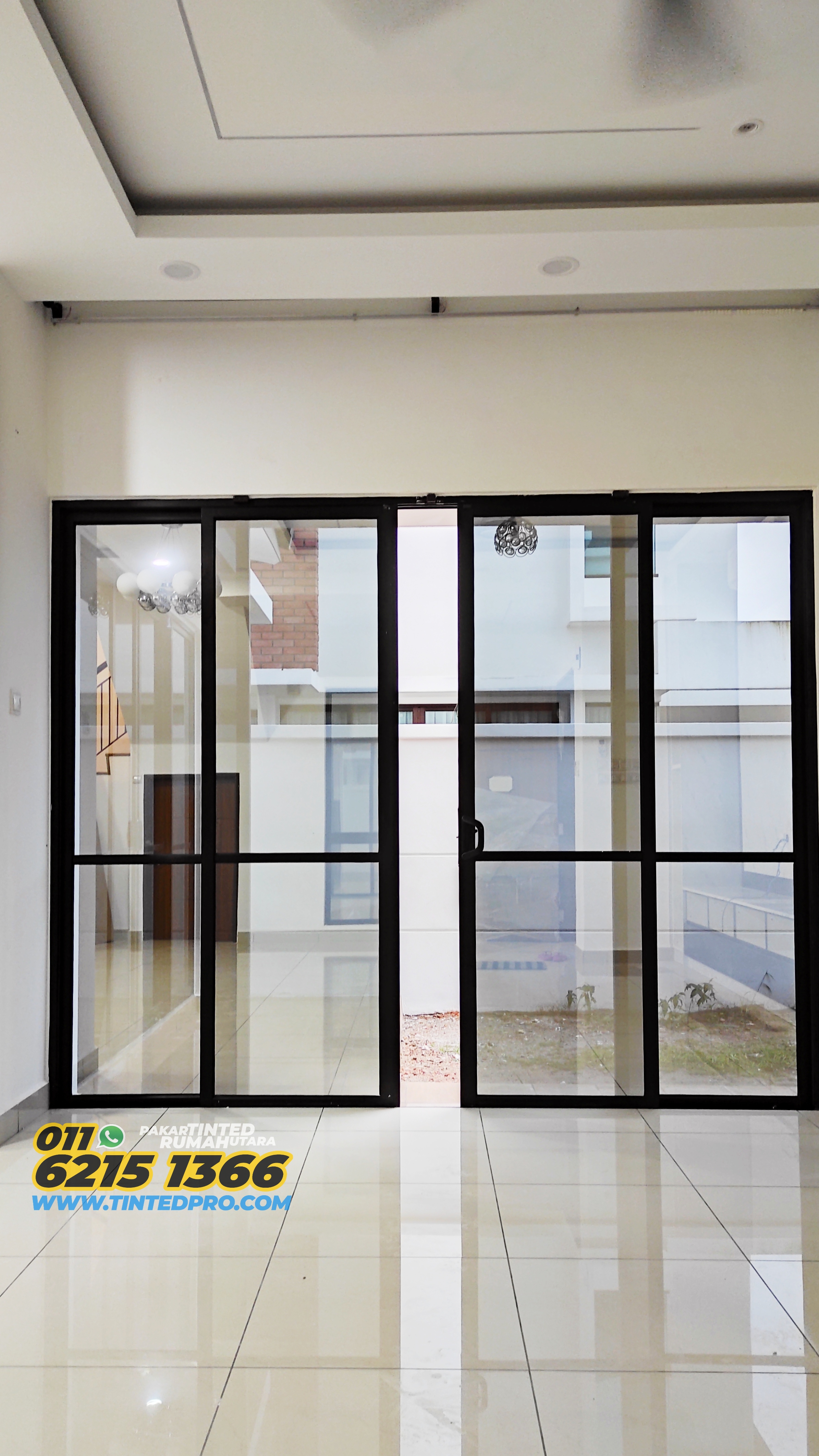 Pemasangan tinted rumah di Eco Residence Bertam, Kepala Batas, Pulau Pinang