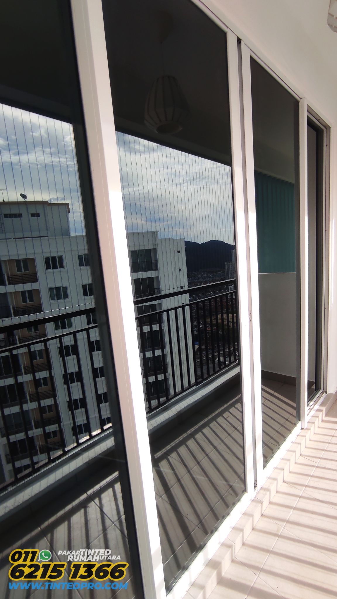 Pemasangan tinted rumah di Havana Beach Residences, Bayan Lepas, Pulau Pinang