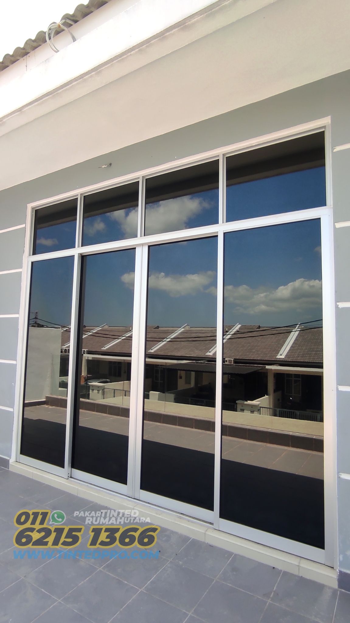 Pemasangan tinted rumah di Taman Kerian Putra, Parit Buntar, Perak