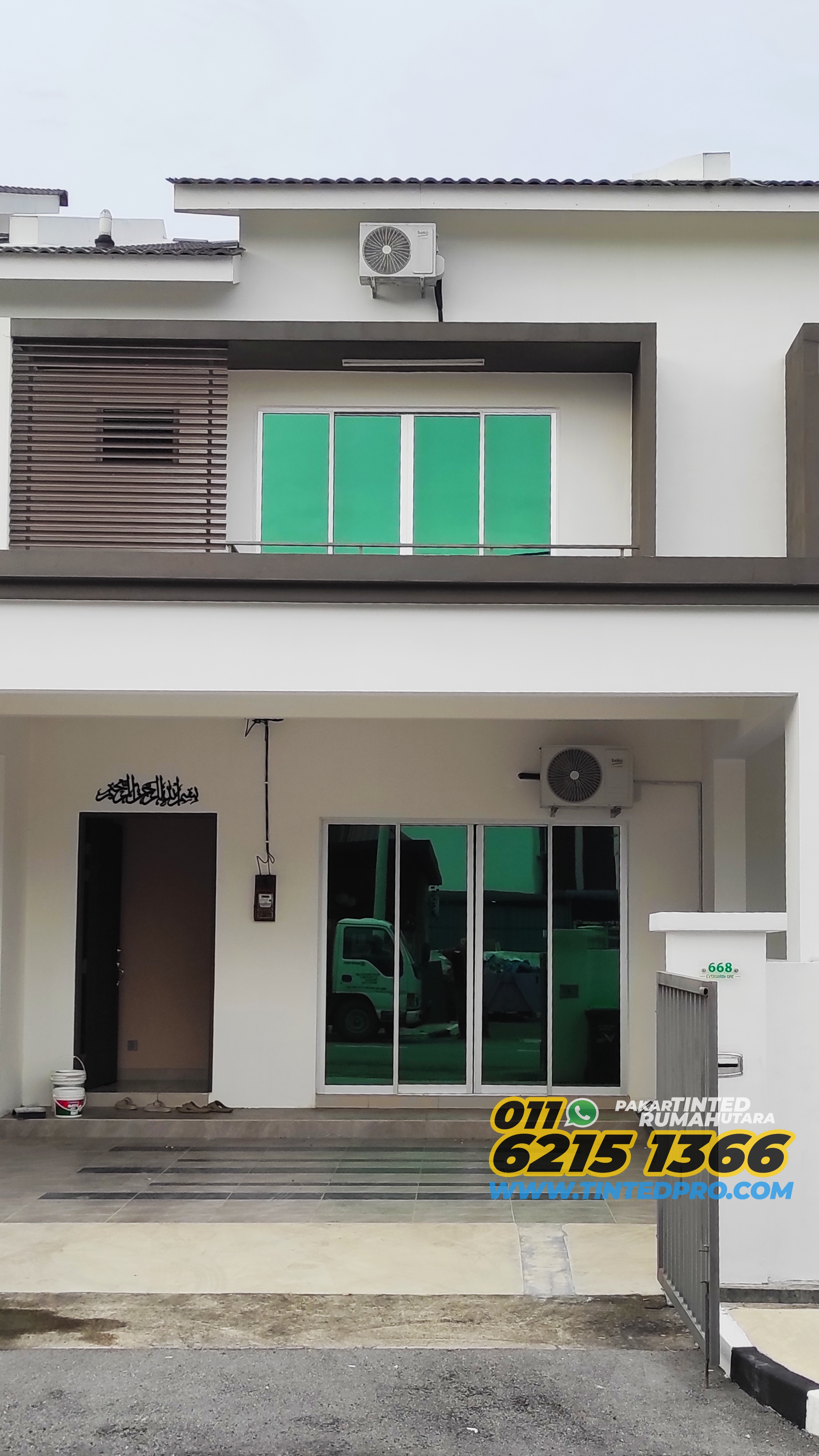 Pemasangan tinted rumah di Taman Kucai Indah 2, Lunas, Kedah