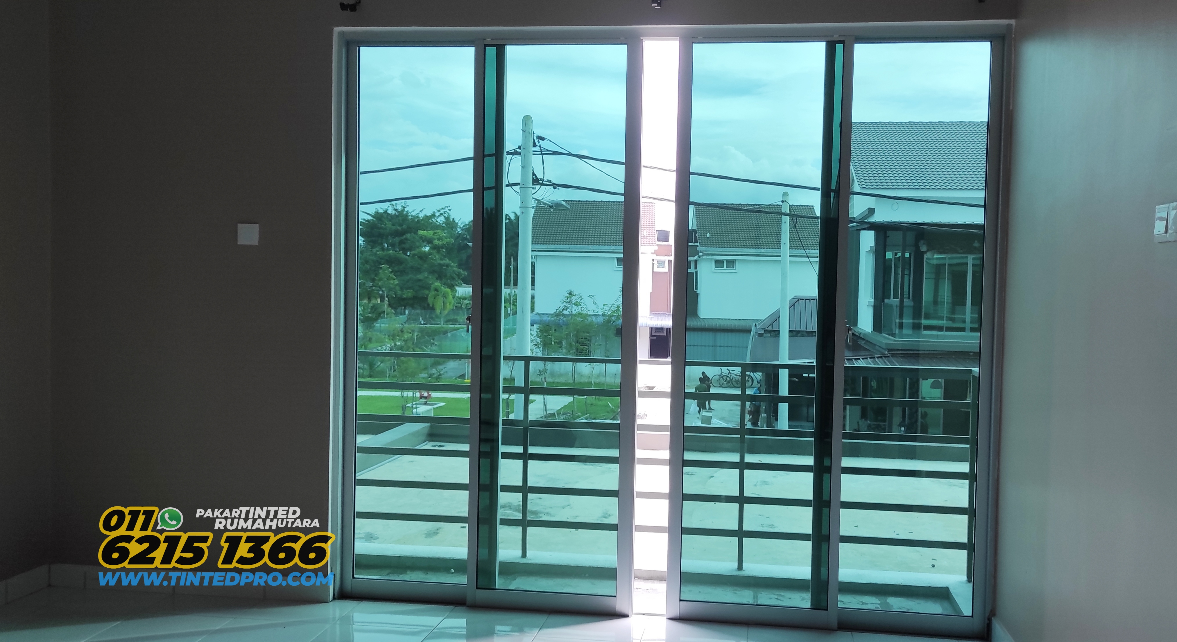 Pemasangan tinted rumah di Taman Kucai Indah 2, Lunas, Kedah