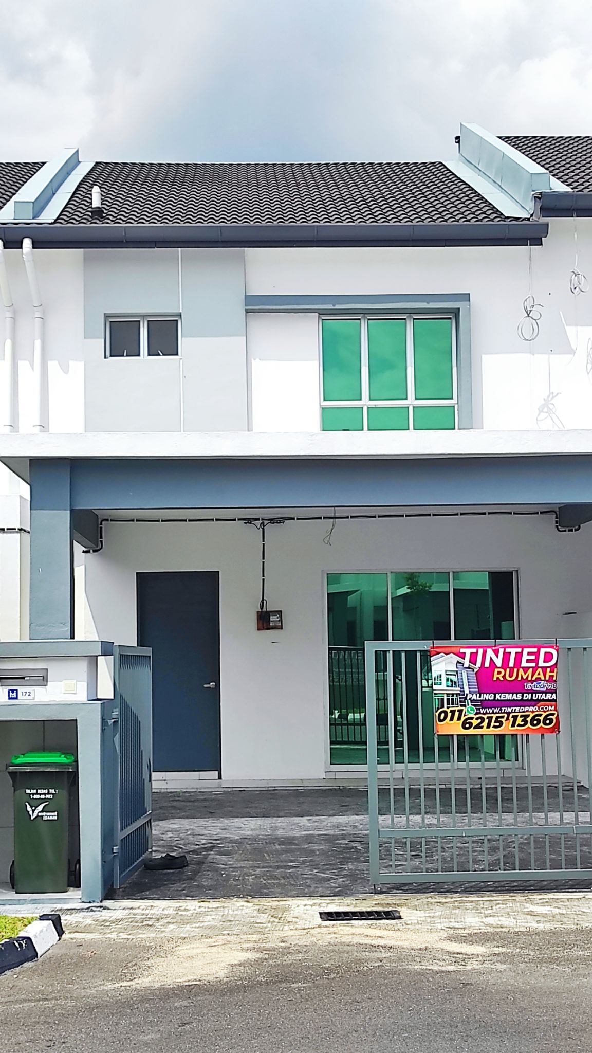 Pemasangan tinted rumah di residensi Pr1ma Junjong, Kulim, Kedah