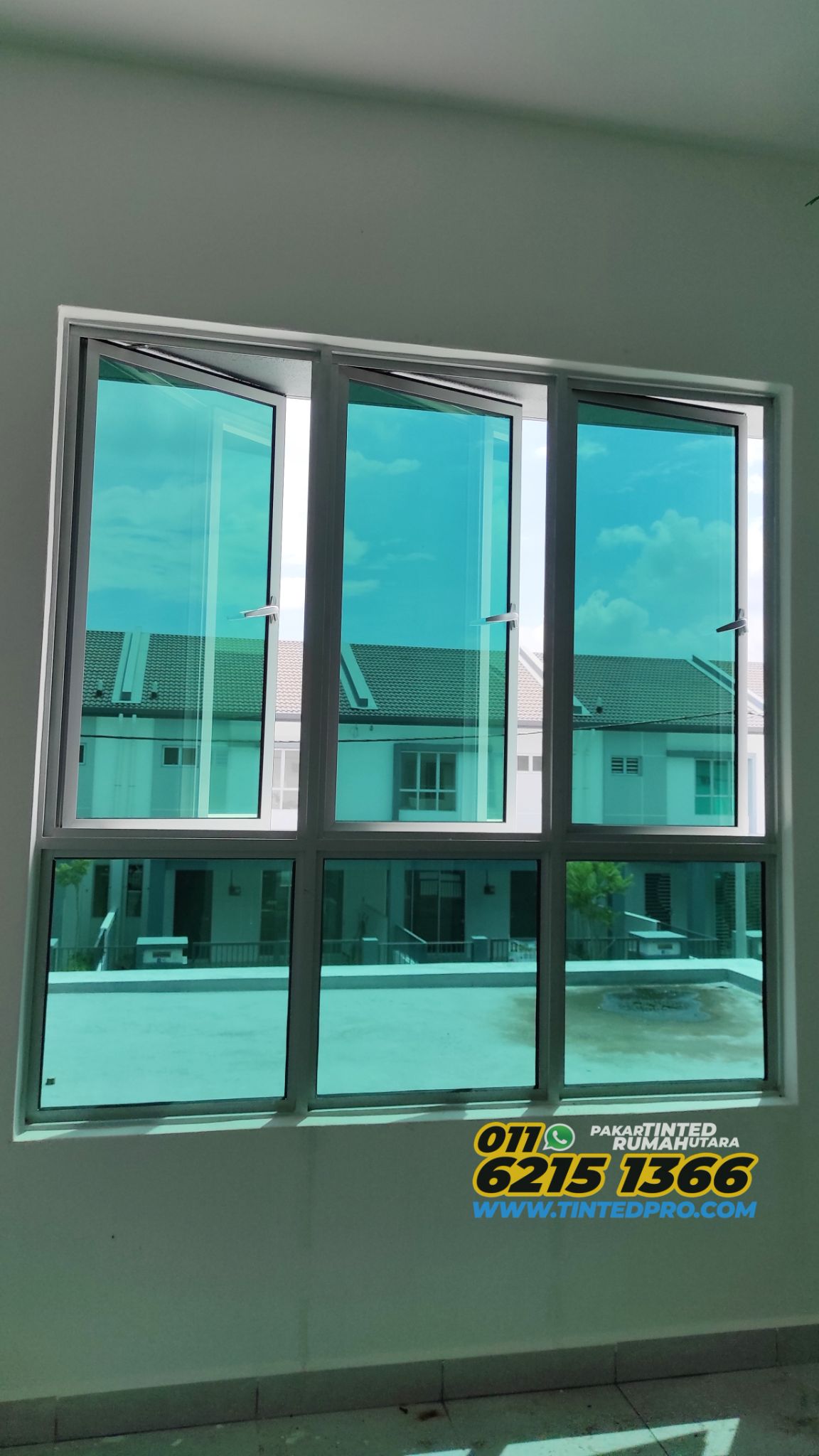 Pemasangan tinted rumah di residensi Pr1ma Junjong, Kulim, Kedah