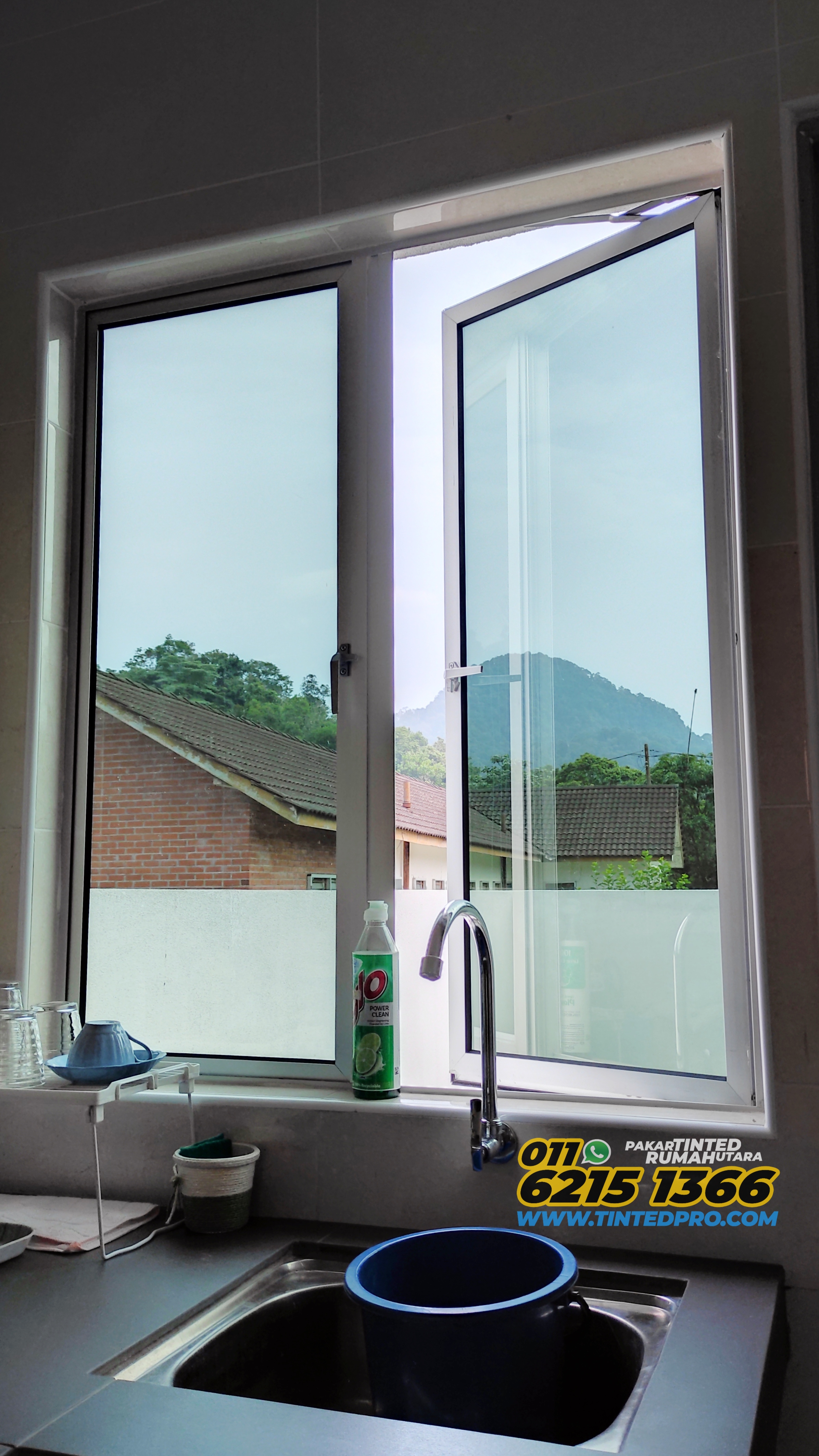 Pemasangan tinted rumah di Taman Semanggol Jati, Semanggol, Perak