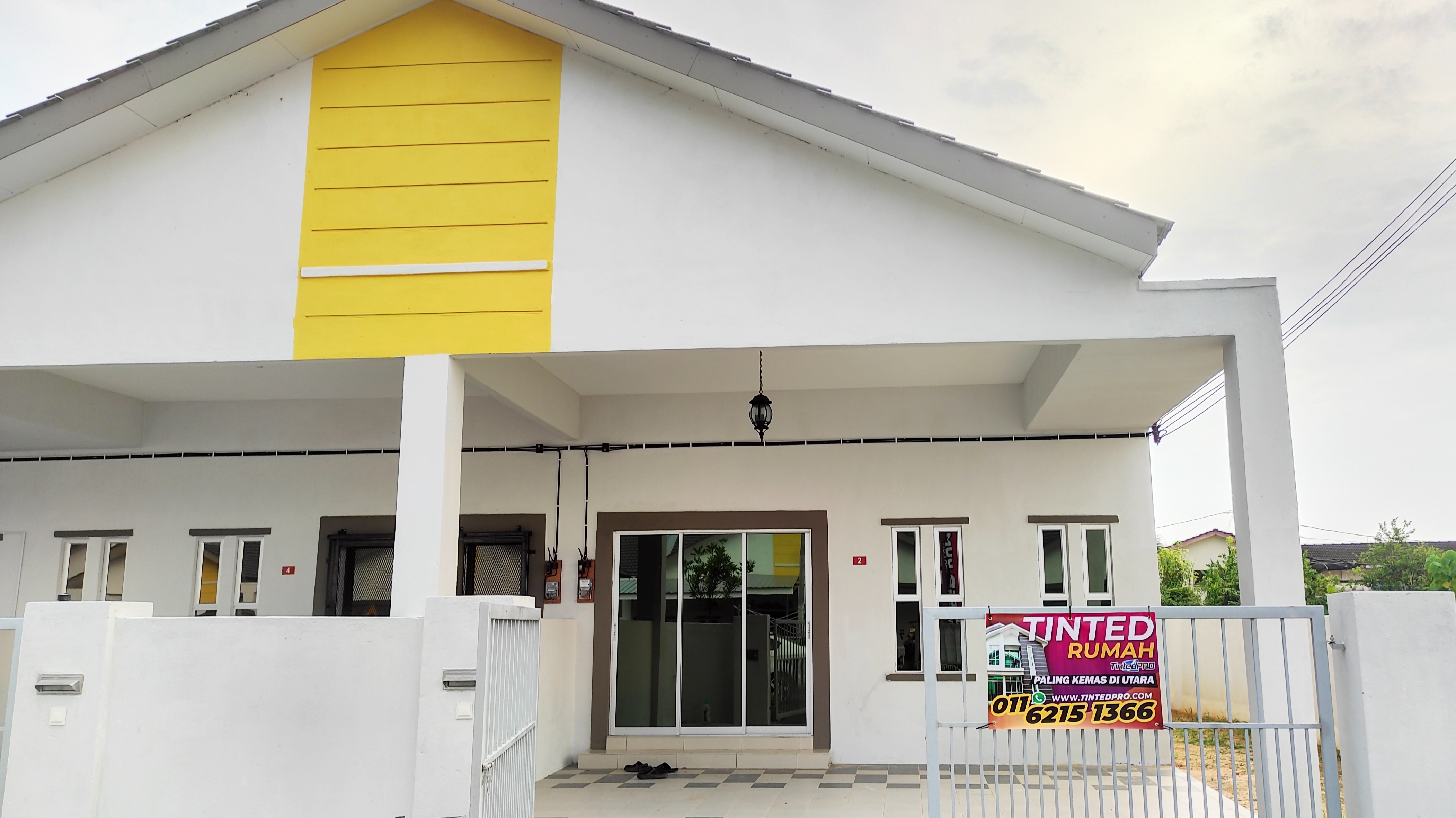 Pemasangan tinted rumah di Taman Semanggol Jati, Semanggol, Perak