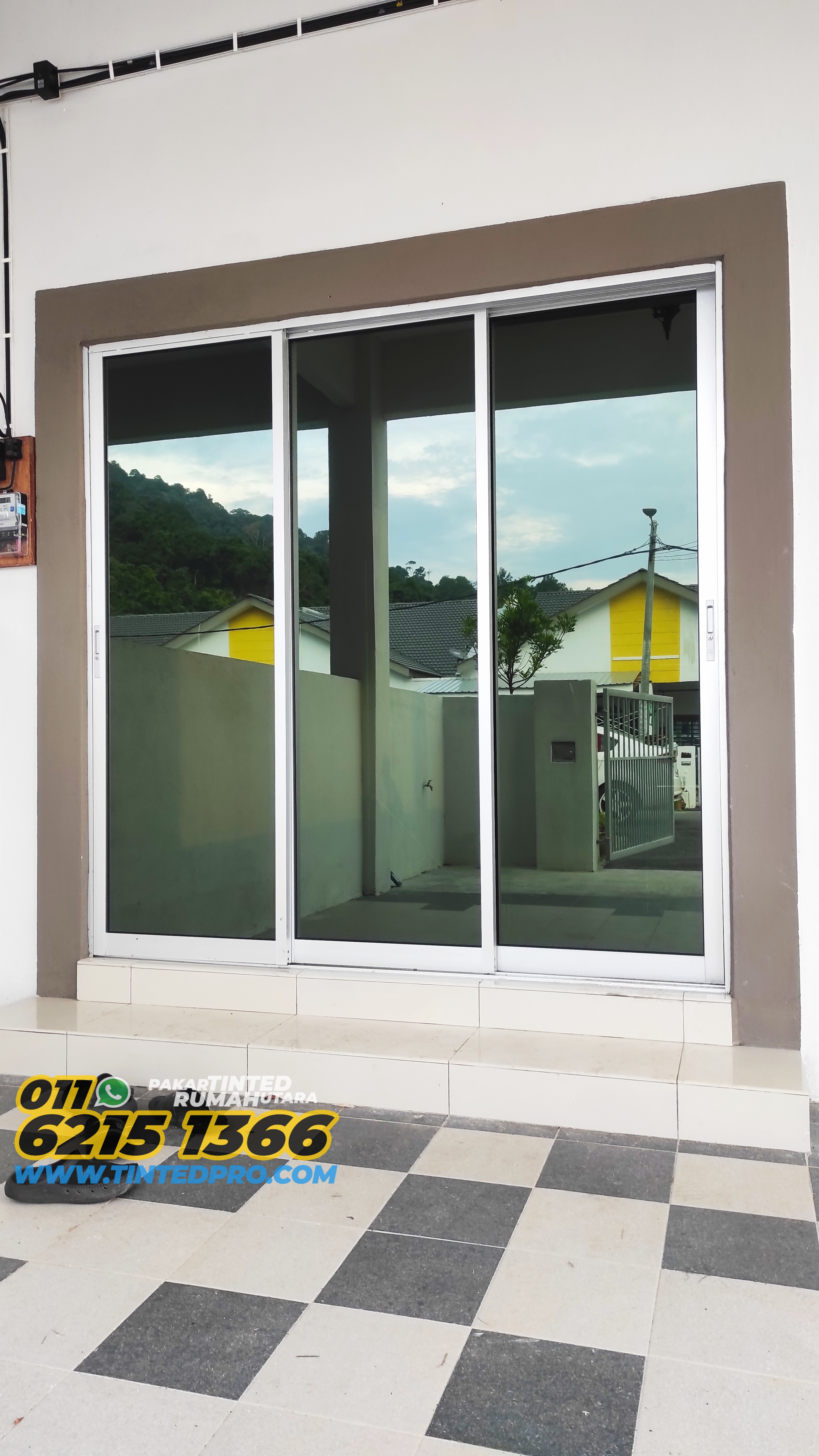 Pemasangan tinted rumah di Taman Semanggol Jati, Semanggol, Perak