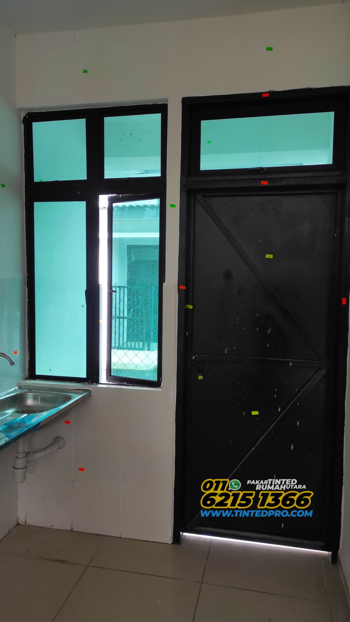 Pemasangan tinted rumah di Taman Ilmu, Nibong Tebal, Pulau Pinang