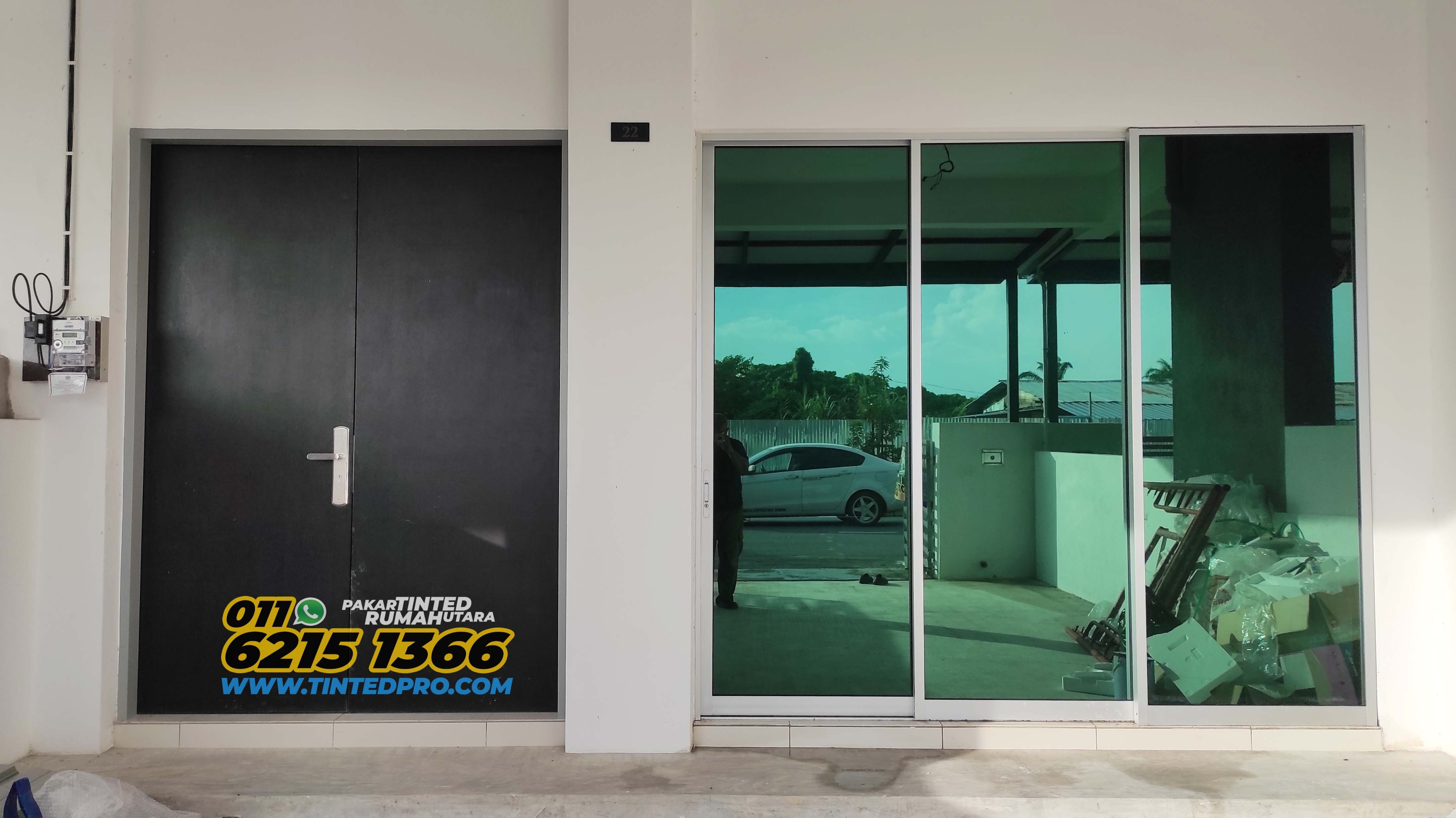Pemasangan tinted rumah di Taman Tasek Palma, Simpang Ampat, Pulau Pinang