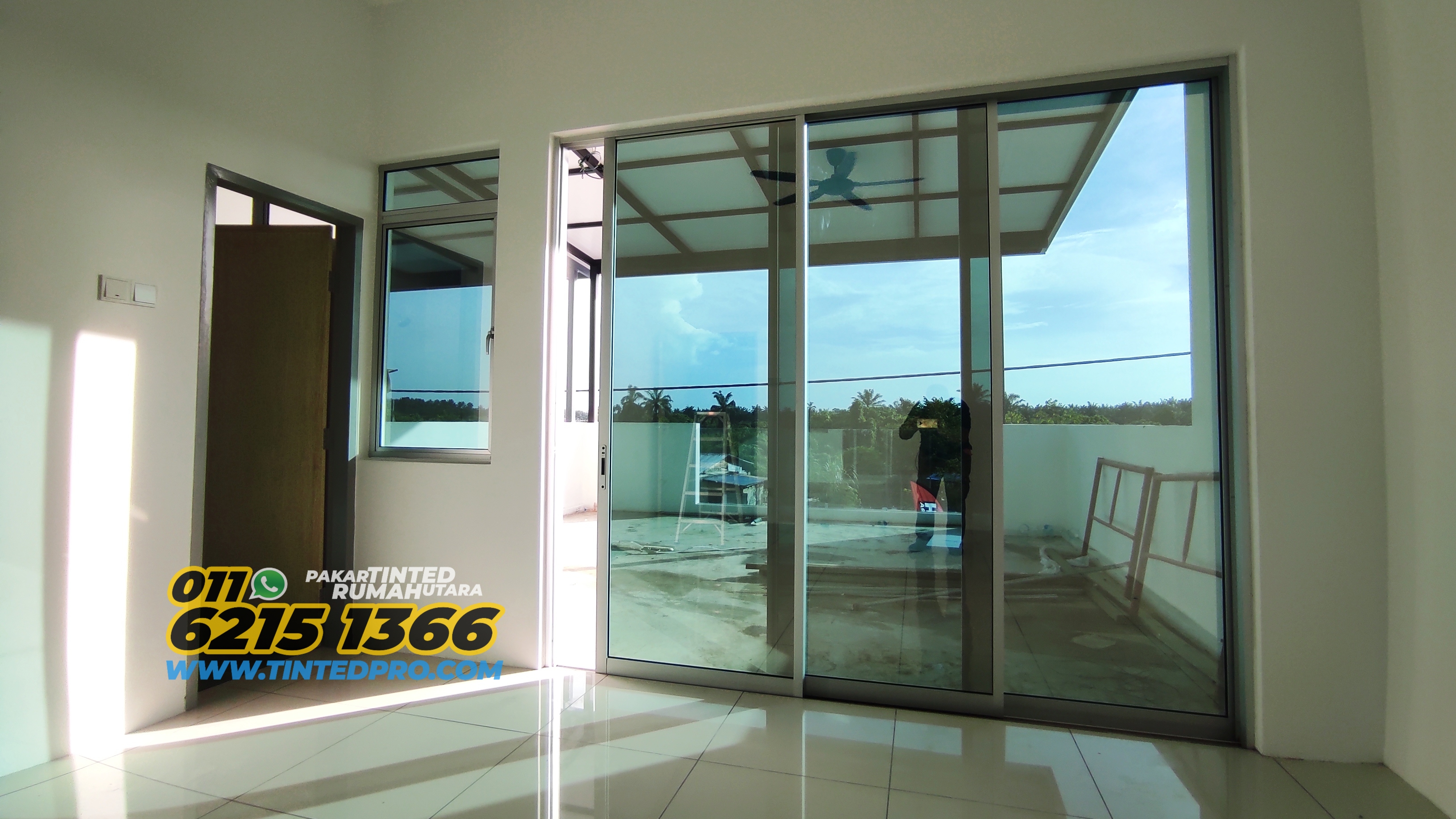 Pemasangan tinted rumah di Taman Tasek Palma, Simpang Ampat, Pulau Pinang